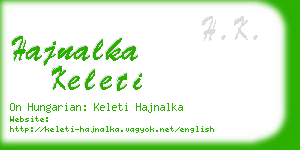 hajnalka keleti business card